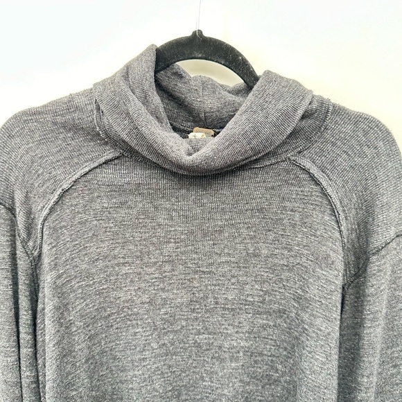 WE THE FREE Grey split back bohemian grunge womans oversized tunic Large - Picture 7 of 13